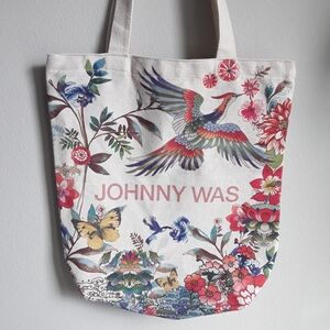 Johnny Was California Bird Floral Tote Bag